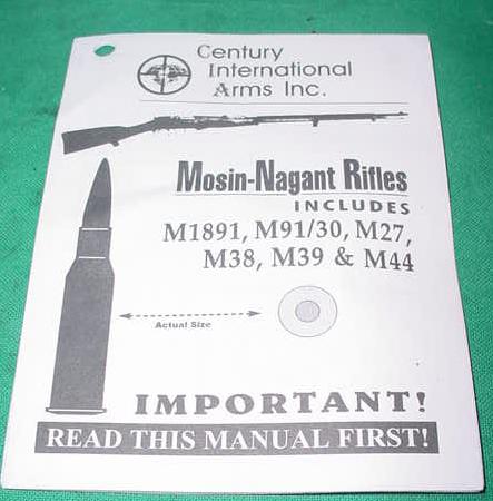 Pamphlet, Basic Maintenance, History & Operation Mosin Nagant