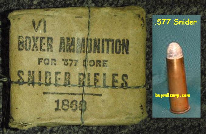 .577 Snider Boxer Ammunition 10rds Dated 1868 (2 Packages)