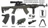 SKS ULTIMATE Stock Set, OD, Black or Tan - SKS ULTIMATE Stock Set, OD, Black or Tan -