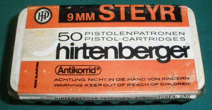 9mm Steyr 50rds Hirtenberger