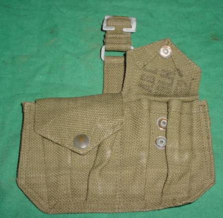 Ammo Pouch British 2 Pocket OD 1952 Dated Excellent - Click Image to Close