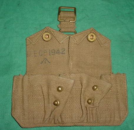 Ammo Pouch British 2 Pocket TAN WWII Dated EXC - Click Image to Close