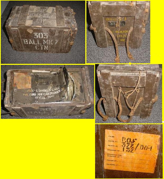 Ammo Crate .303 British POF Marked, with Inner Tin