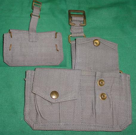 Ammo Pouch British 2 Pocket Gray USED UNDATED - Click Image to Close