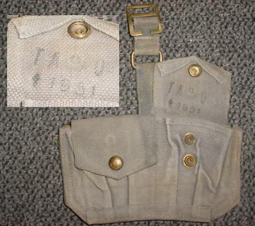 Ammo Pouch British 2 Pocket Gray USED Dated 1951