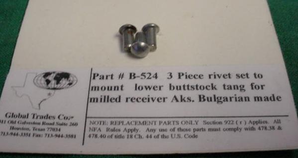 Tang Rivets 3pcs for Milled AK - Click Image to Close