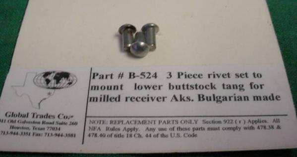 Tang Rivets 3pcs for Milled AK