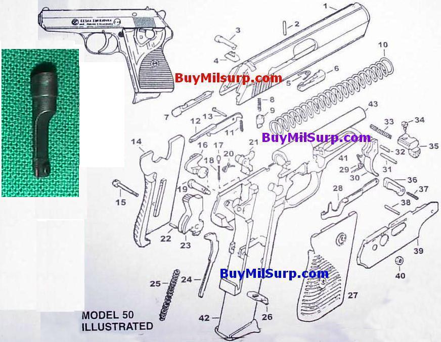 Cartridge Indicator - #3 - CZ50 & CZ70 CZ-50 CZ-70 Czech Pistol - Click Image to Close