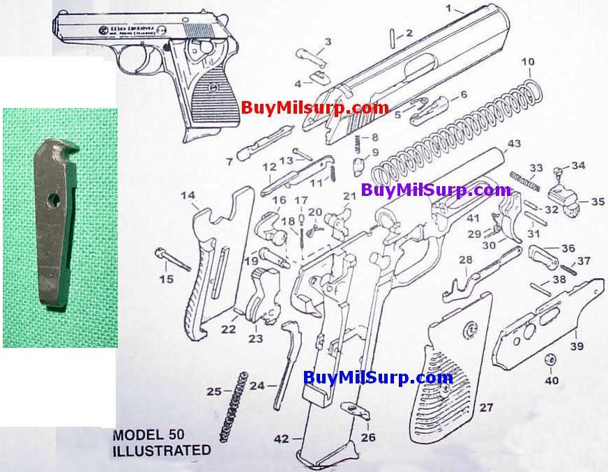 Extractor - #6 - CZ50 & CZ70 CZ-50 CZ-70 50/70 Czech Pistol - Click Image to Close