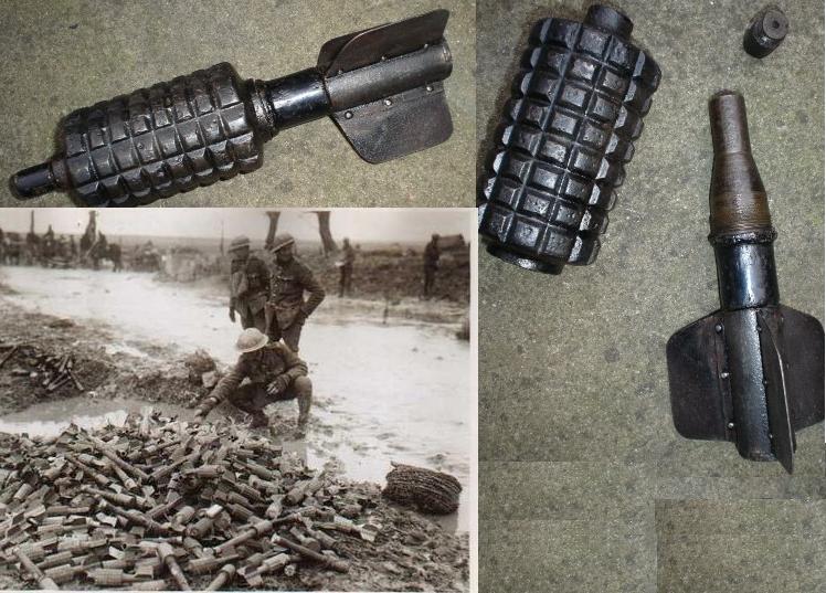 German WW1 Granatenwerfer Trench Mortar Grenade 3 Fin Version.