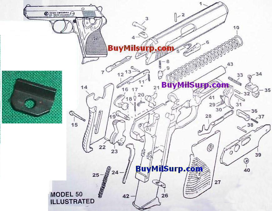 Hammer Spring Retainer - #26 - CZ50 & CZ70 CZ-50 CZ-70 Pistol - Click Image to Close