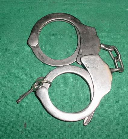 Handcuffs, with keys, Black Finish - Click Image to Close