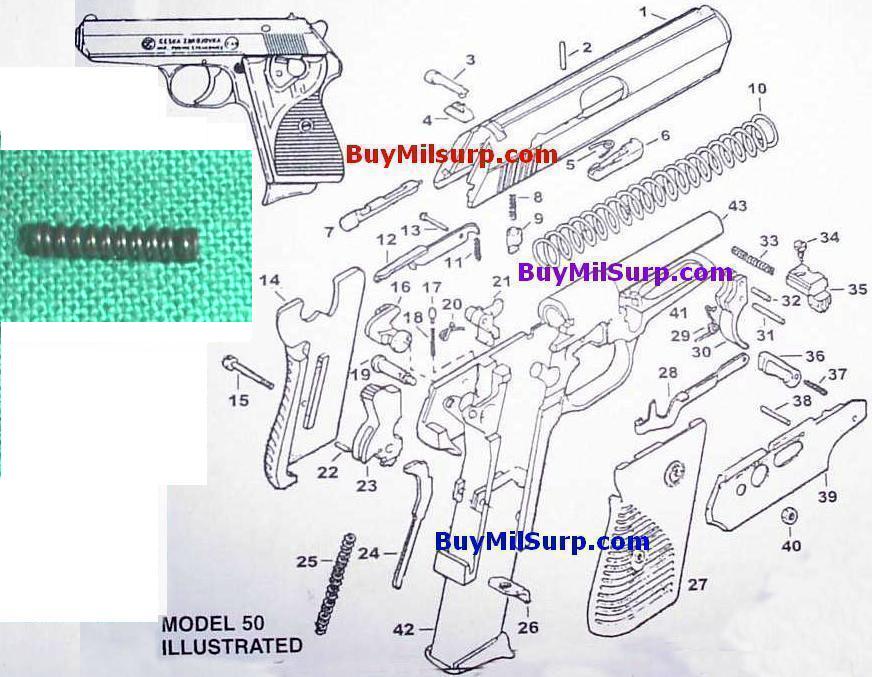 Hold Open Latch Spring - #11 - CZ50 & CZ70 CZ-50 CZ-70 Pistol