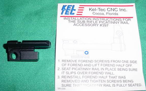 SUB-2000 Keltec Picatinny Rail - Click Image to Close