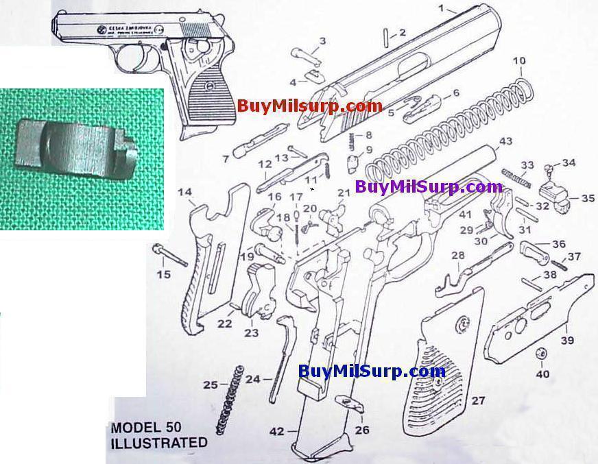 Magazine Catch - #36 - CZ50 & CZ70 CZ-50 CZ-70 Czech Pistol