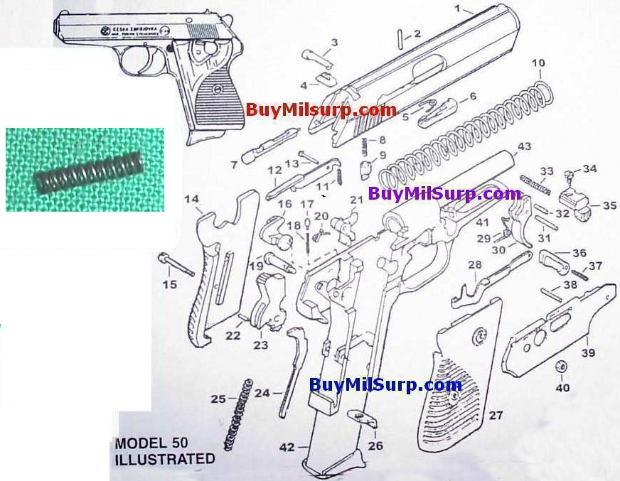 Magazine Catch Spring - #37 - CZ50 & CZ70 CZ-50 CZ-70 Pistol