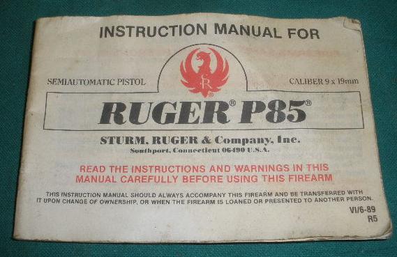 Manual Ruger P85