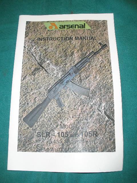 Manual Arsenal SLR-105 and 105R 5.45x39 - Click Image to Close