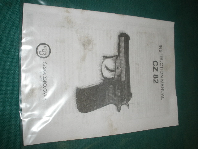 CZ-82 Pistol Instruction Manual - Click Image to Close