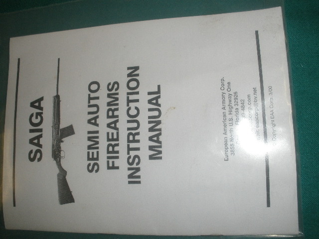 Saiga Semiauto Firearms Manual