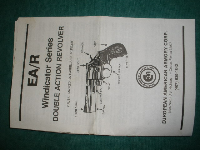 EA/R Windicator DA Revolver Manual