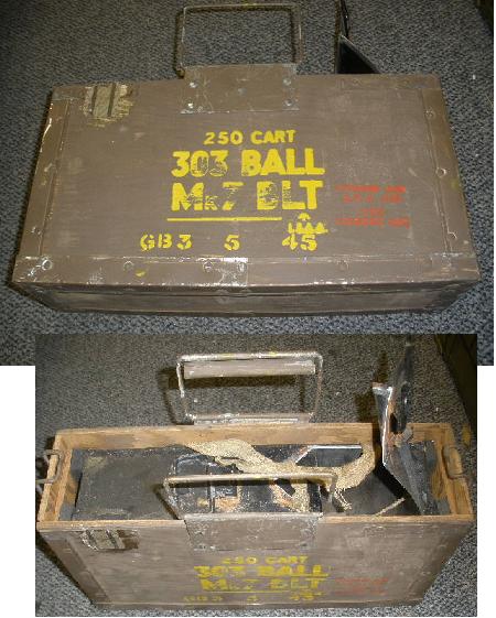 Ammo Crate .303 Vickers No Lid Or Belt -Empty-