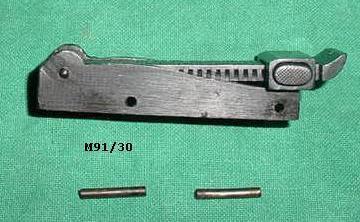 Rear Sight and Base Russian M91/30 Mosin Nagant Rifles - Click Image to Close