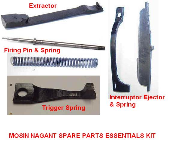 Spare Parts Essentials Kit for ALL Mosin Nagant Rifles - Click Image to Close