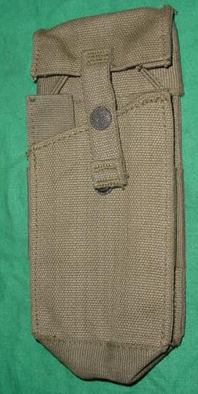 Pouch, OD Canvas , Holds TWO L1A1 Magazines