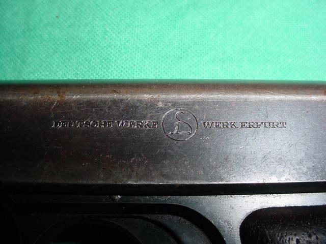 Ortgies Patent 7.65 Pistol Deutsche Werke Erfurt