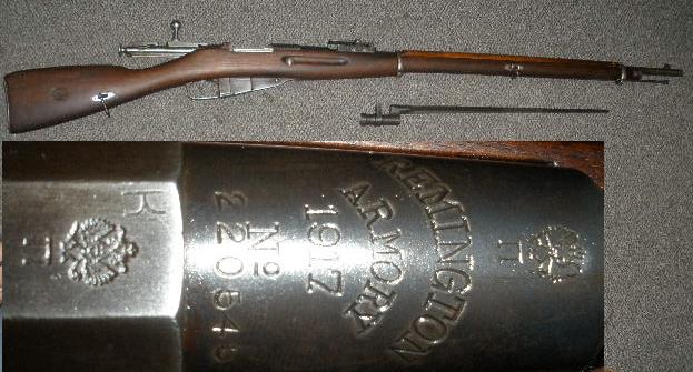 Remington M1891 Mosin Nagant 1917 SA Marked w/ Bayo