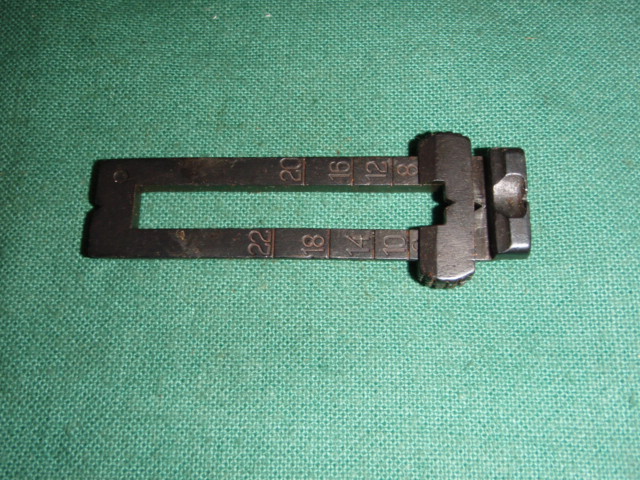 Rear Sight Leaf with Slider, M95/34 Steyr 8X56R Carbine