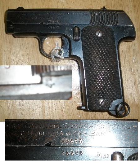 Spanish "Ruby" 7.65 Pistol with French Acceptance Stamp - Click Image to Close