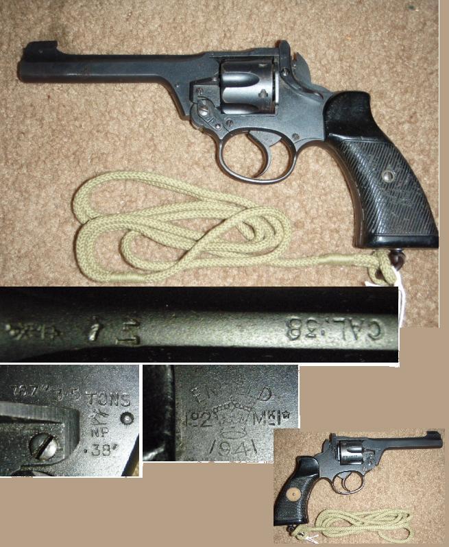 Enfield No 2 Mk 1* .38 S&W Revolver 1941 - Click Image to Close