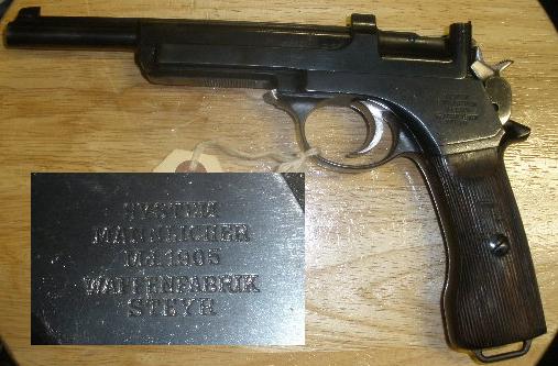 Austrian Steyr-Mannlicher Pistol M1905 - Click Image to Close