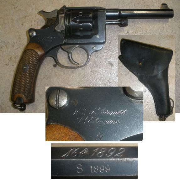 French M1892 Revolver St Etienne 1899 - Click Image to Close