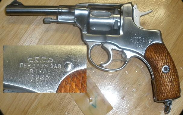 Russian M1895 Nagant Revolver 7.62x38r 1925 CCCP Hard Chromed