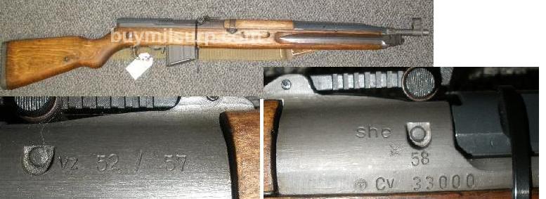 Czech VZ 52/57 7.62X39 Semiautomatic Rifle Czech VZ 52/57 7.62X39 Semiautomatic Rifle
