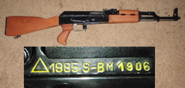 AK 47 with Custom Red Oak Stock - Click Image to Close