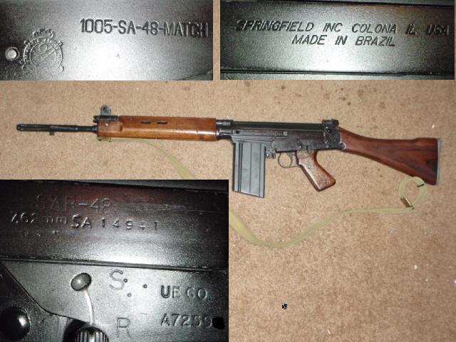 British L1A1 Furniture on Springfield SAR 48 Match - Click Image to Close