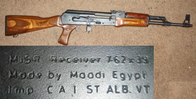 Egyptian MISR AK 7.62X39 Rifle - Click Image to Close