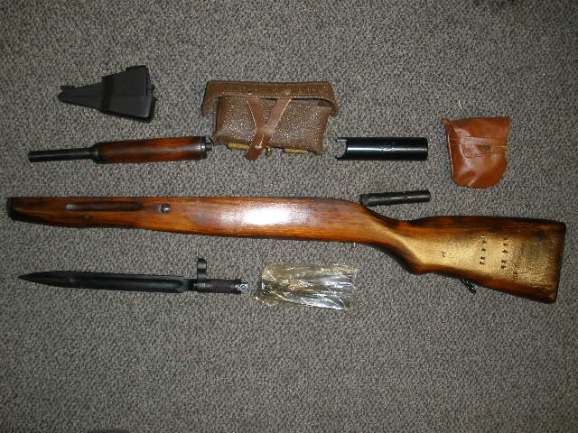 Stock Set, w/ Gas Tube & Upper Handguard Russian SKS - Click Image to Close