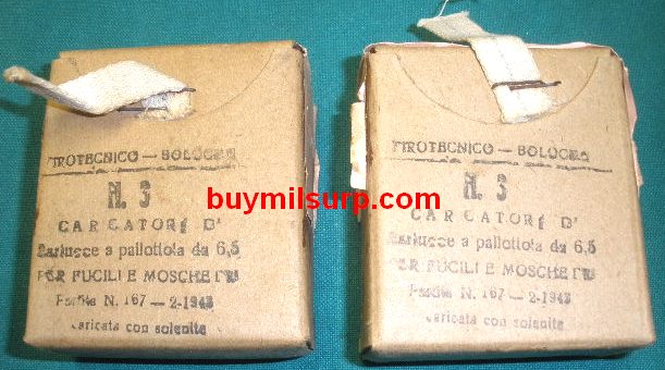 6.5 Carcano 18 Round Box 1943 QTY 2