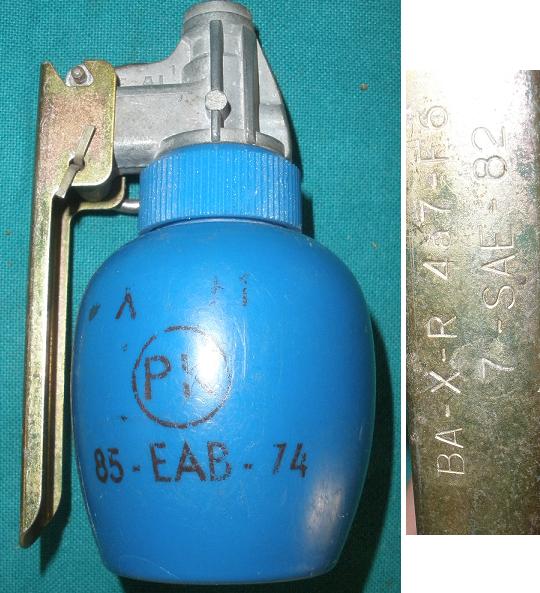 French Practice Grenade F6 Fuse