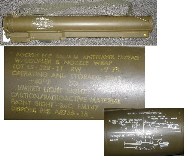 US M72A2 LAW Tube with HEAT Rocket 7-78