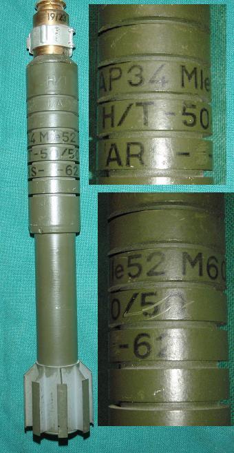 French Mle 52 M60 AP HE Rifle Grenade - Click Image to Close