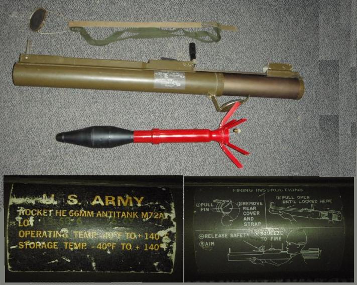 US M72A1 LAW Tube with HEAT Rocket - Click Image to Close