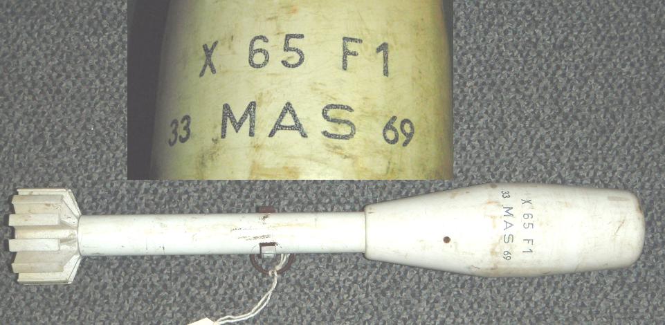 French MAS 65mm Rifle Grenade Model 61 Anti Tank