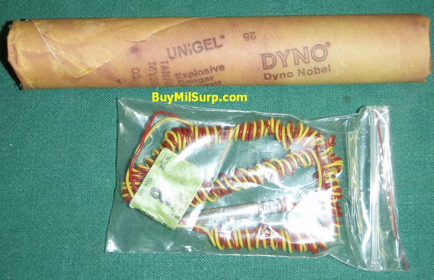 UNIGEL DYNO NOBEL STICK with Detonator INERT - Click Image to Close