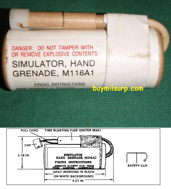 Similator, Hand Grenade M116A1 INERT - Click Image to Close